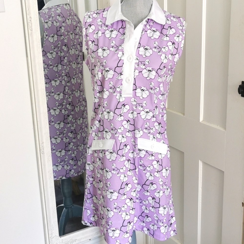 Floral Purple Midi Dress